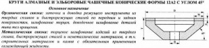 Круг алмазный 12А2-45град.(чашечный конический) 150х10х3х40х32 АС4  80/63 100% В2-01 58,0 карат