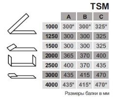 TSM3S 15/35 TSM S - наклонные сегменты на прижимной балке, сплошной инструмент на гибочной и нижней балке 